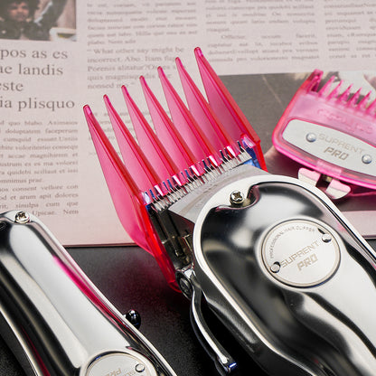 SUPRENT Hair Clipper Guide Comb Suit - Rose Pink/Rose Red (HC596SX/HC596BX)