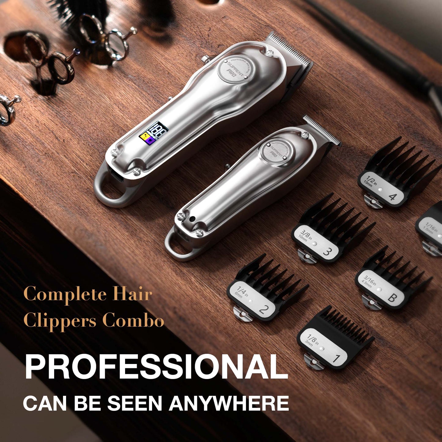 SUPRENT TOP 1- Pro All Metal Hair Clippers &T Outliner Trimmer HC596SX